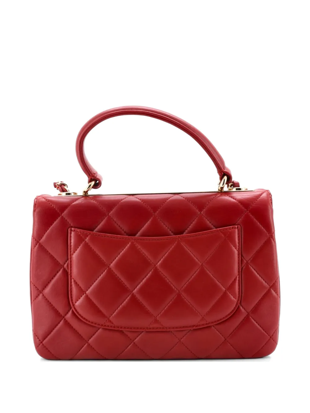 Trendy Cc Top Handle Bag Quilted Lambskin Small Shoulder Bag