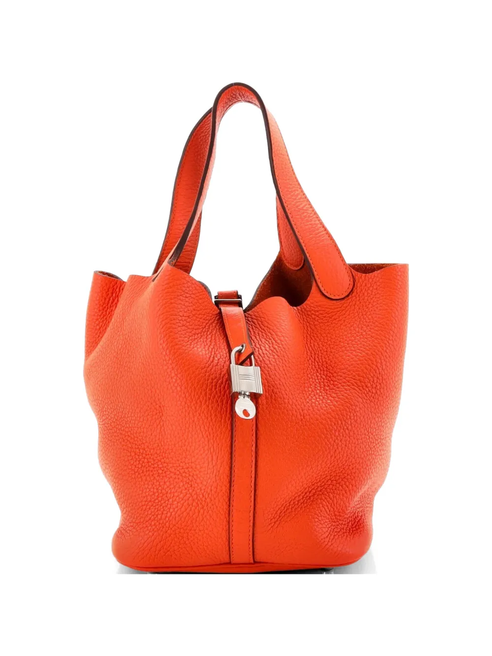 Hermès Pre-Owned Picotin Lock Bag Clemence MM bucket bag - Arancione