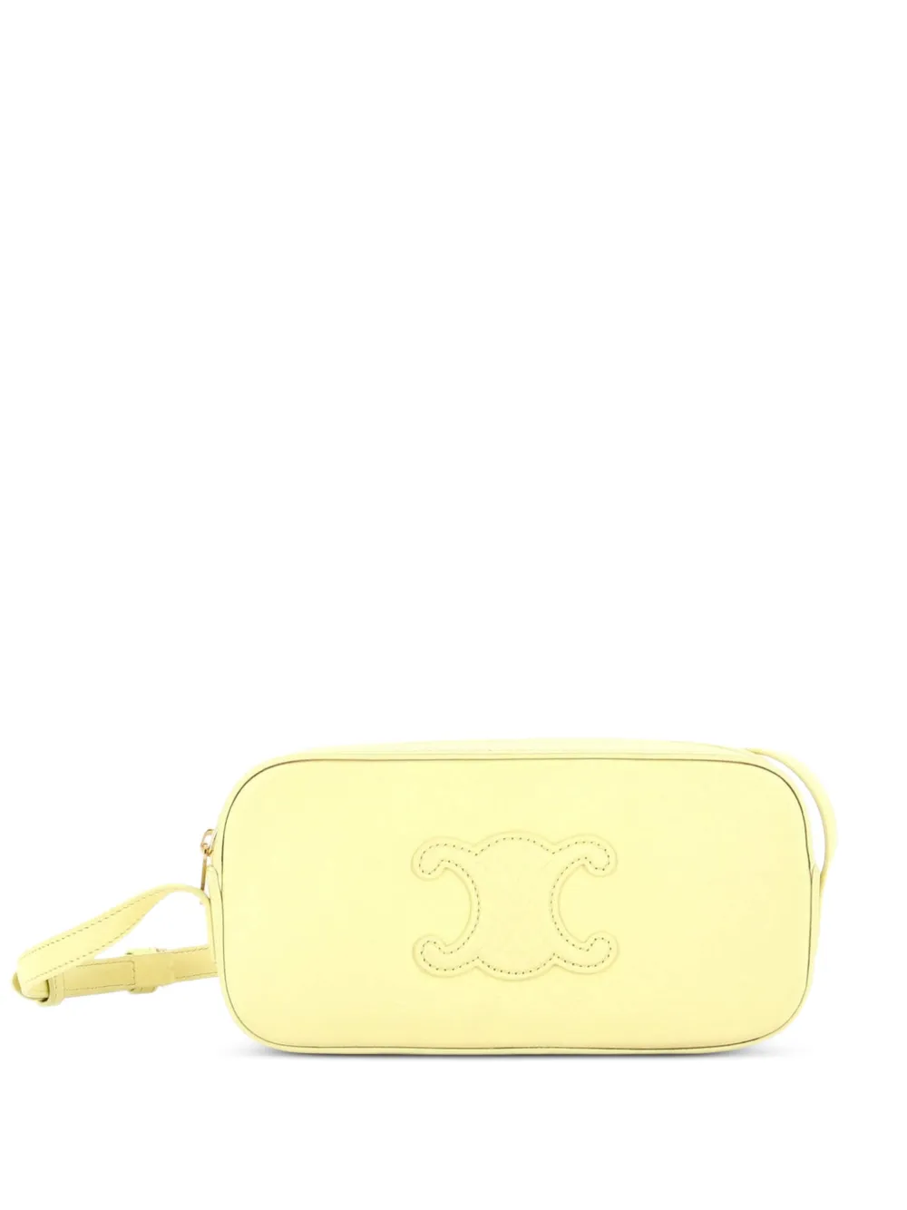 Celine Pre-Owned Borsa a spalla Cuir Triomphe mini in pelle - Giallo