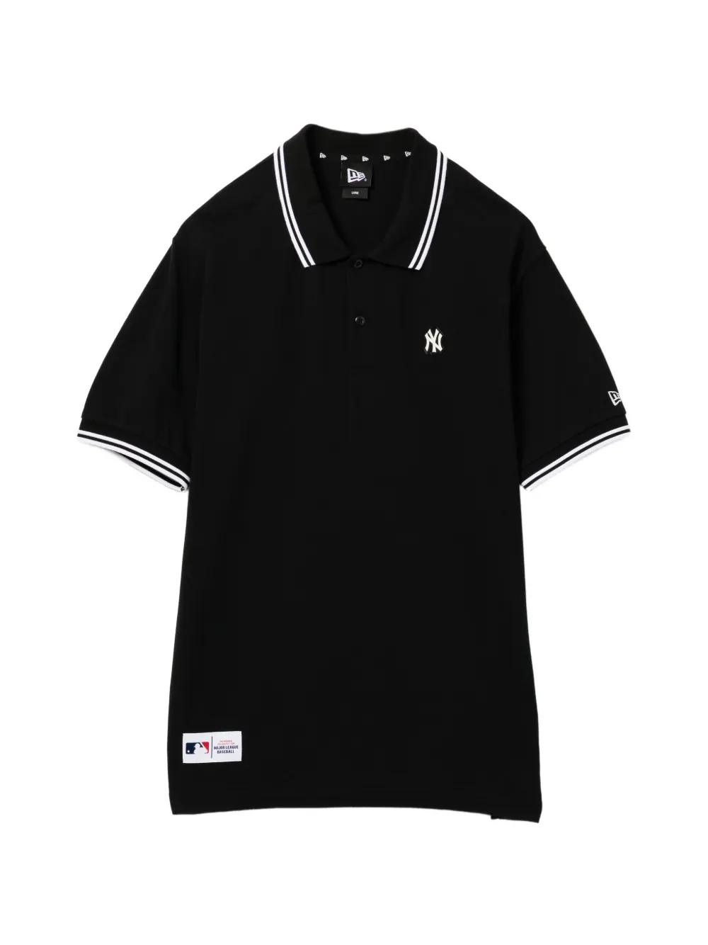 NEW ERA CAP logo-patched short-sleeve polo shirt – Black NEW ERA CAP logo-patched short-sleeve polo shirt – Black