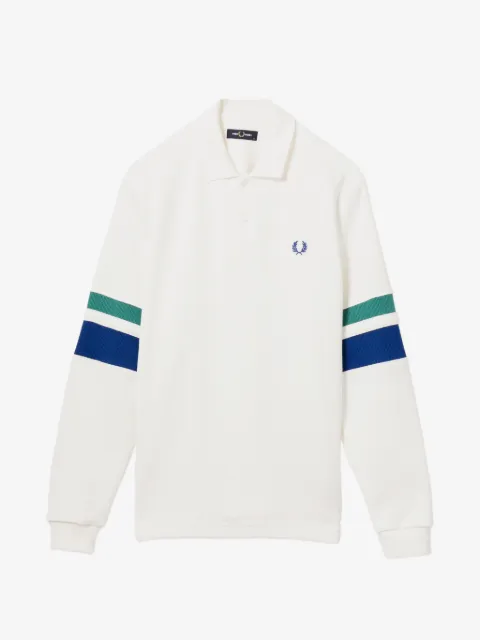 Fred Perry logo-embroidered long-sleeve polo shirt