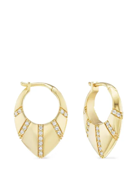 Sorellina diamond huggies earrings