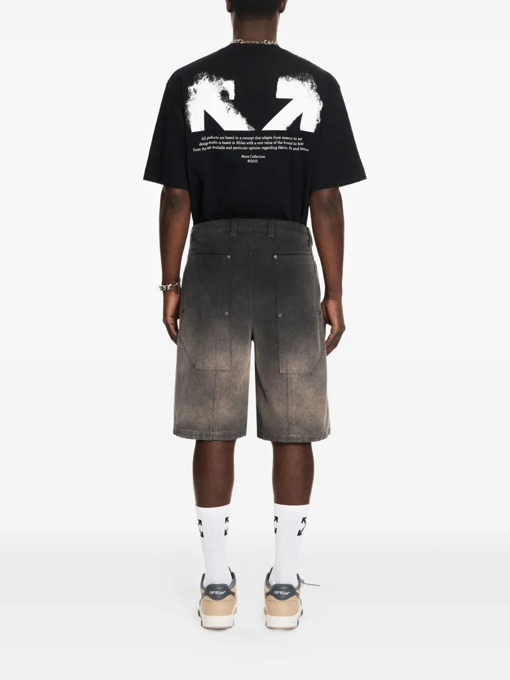 Off-White Shorts met logoprint Grijs