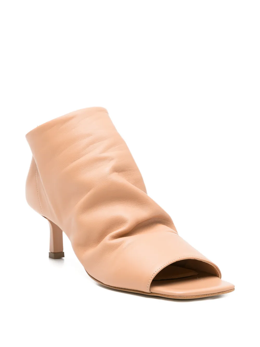 The Seller square open-toe boots Beige