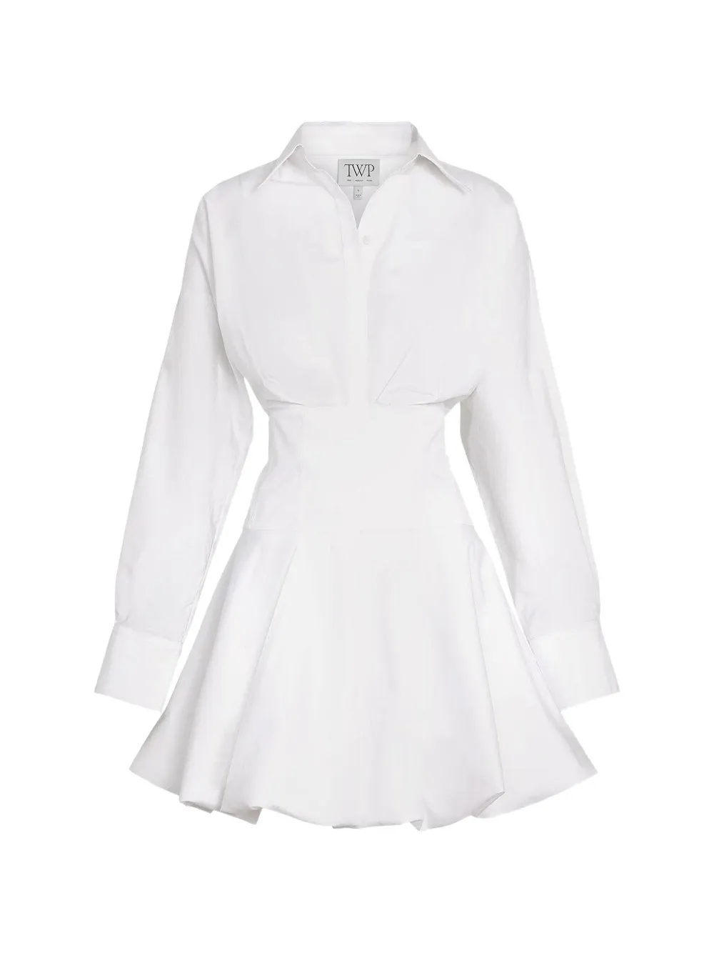 TWP Mila long-sleeve mini dress - White