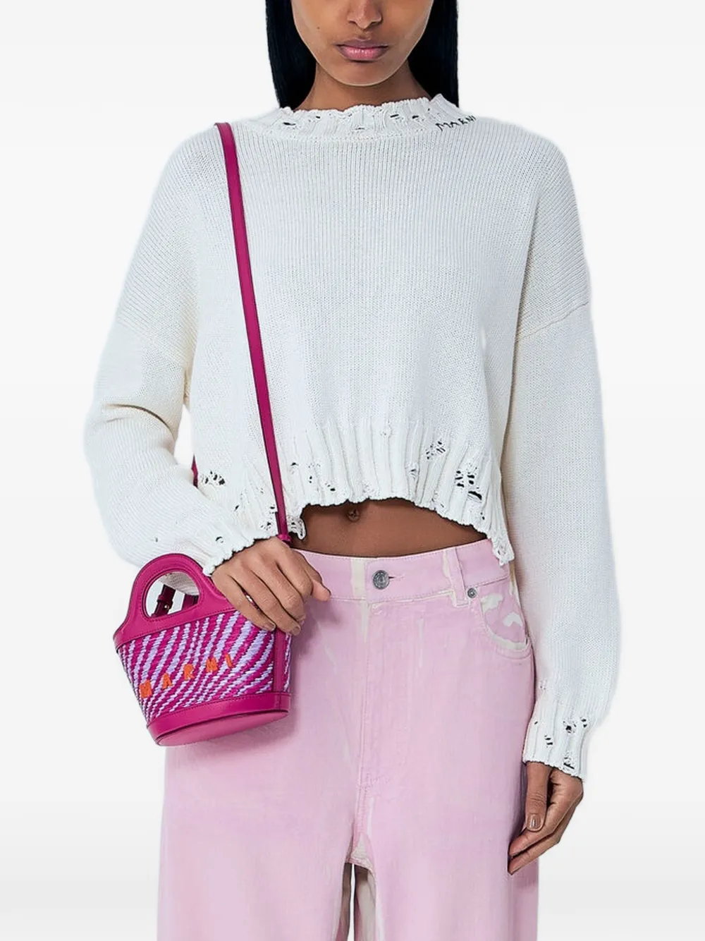 Marni ribbed-knit sweater - Neutrals