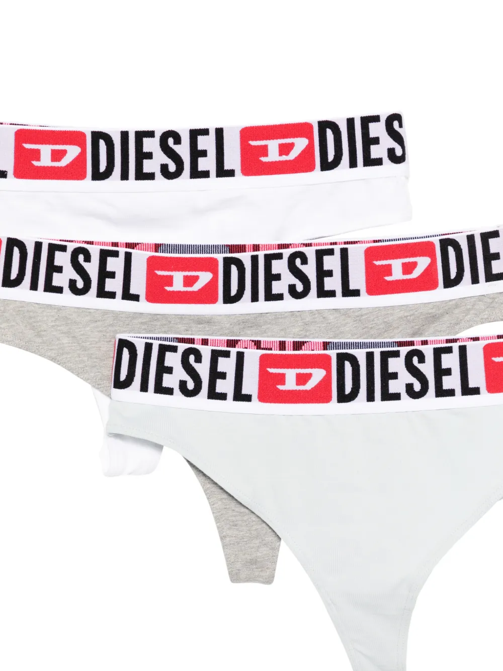 Diesel Drie Ufst-Stars slips met logoband Grijs