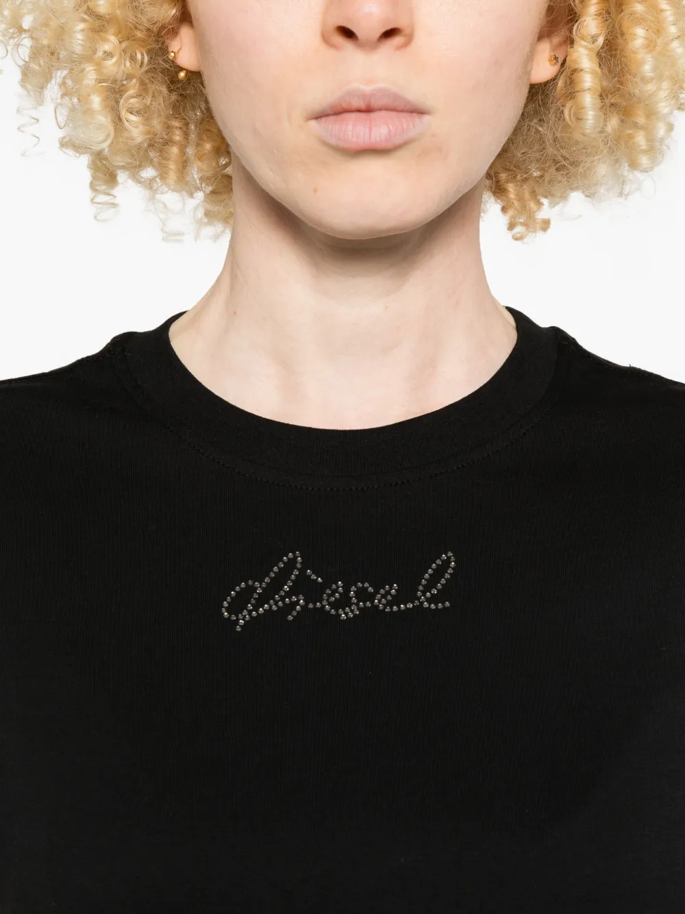 Diesel T-shirt met logo Zwart