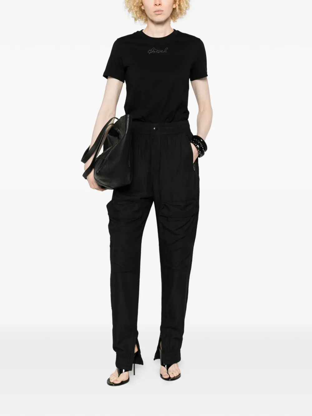 Diesel T-shirt met logo Zwart