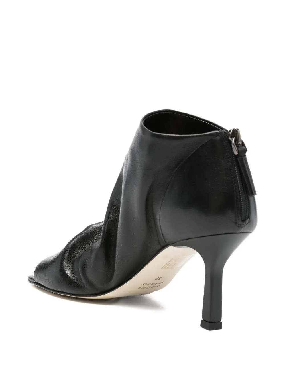 The Seller Laarzen met vierkante open neus Zwart