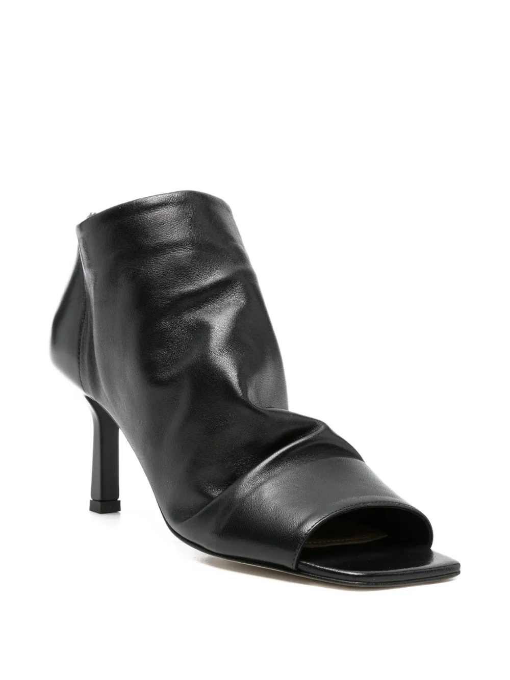 The Seller Laarzen met vierkante open neus Zwart