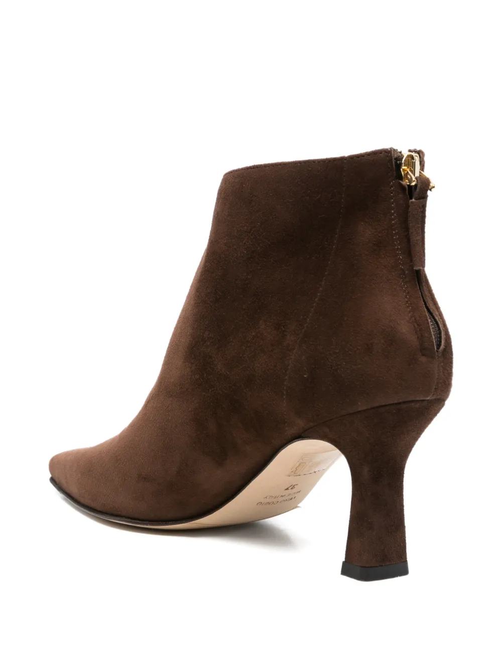 The Seller Enkellaarzen met puntige neus Bruin