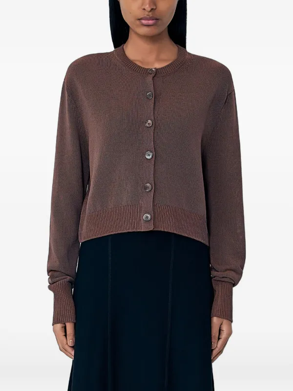 OUR LEGACY Micro Button-up Cardigan in Brown