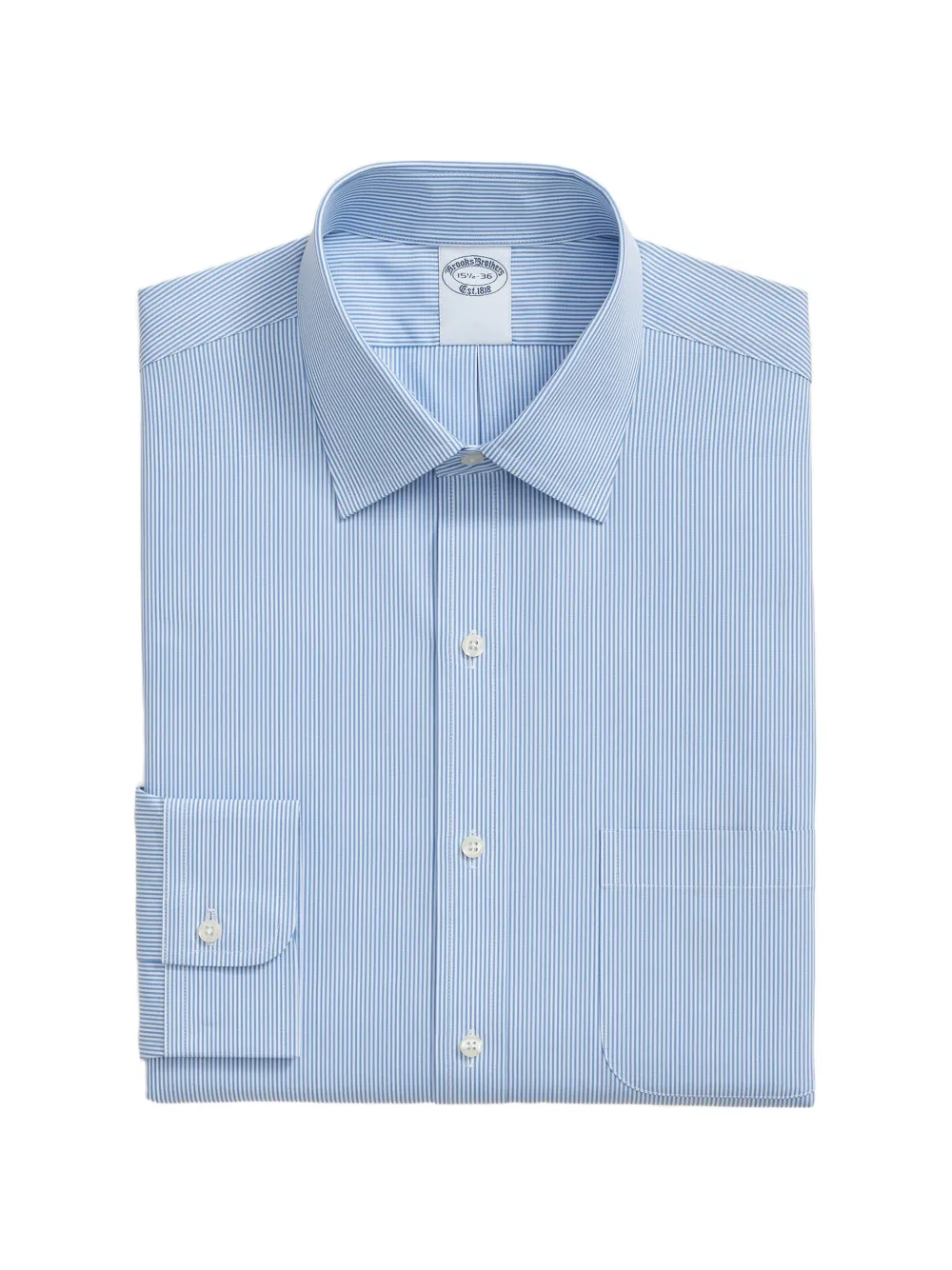 Brooks Brothers chest-pocket striped-pattern shirt - Blau