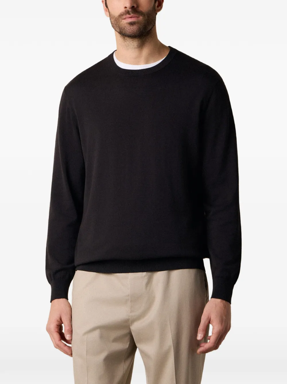 Brooks Brothers Gerippter Pullover - Schwarz