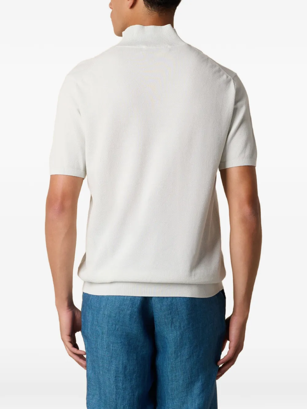 Brooks Brothers T-shirt met open kraag Wit