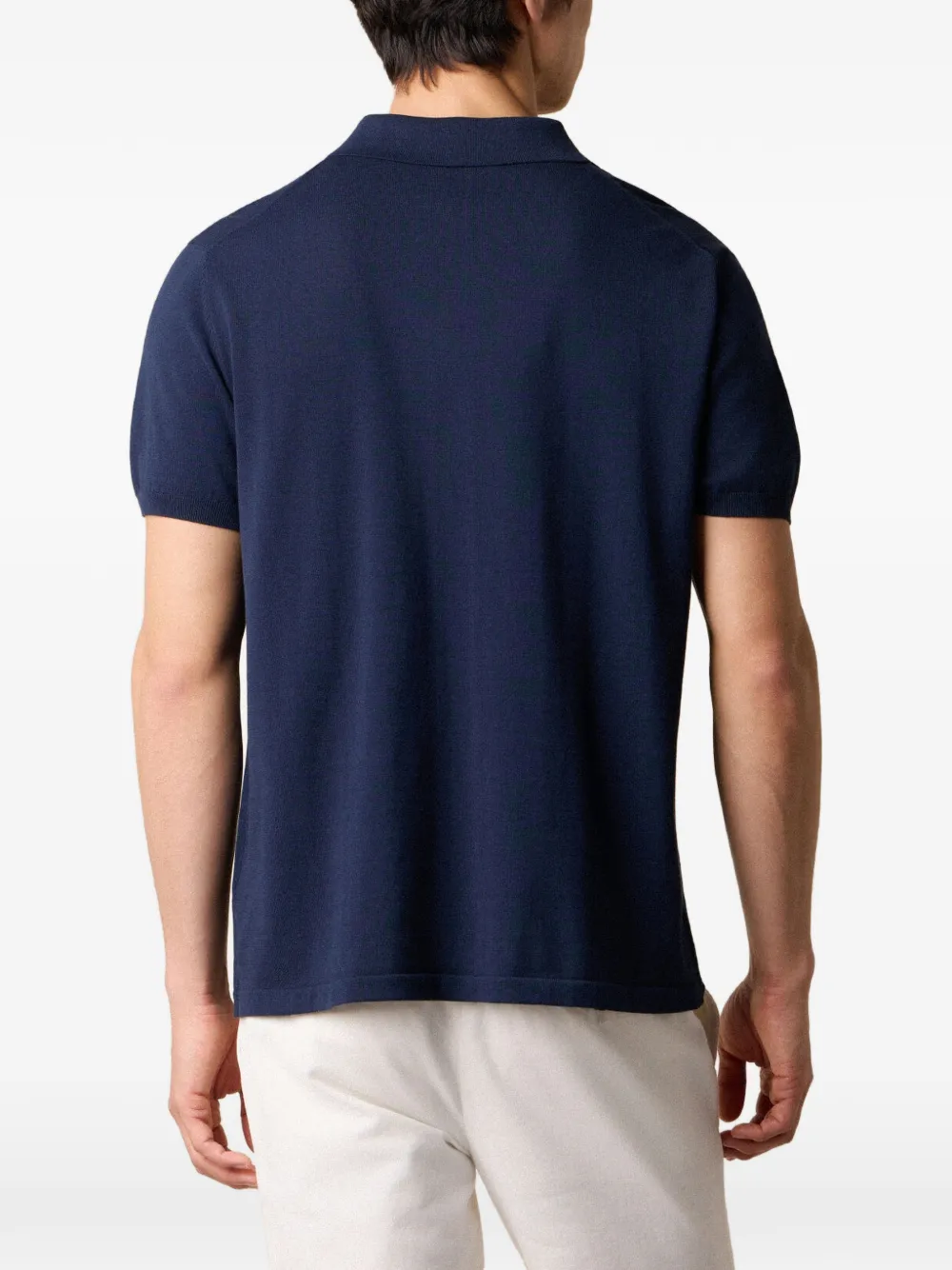 Brooks Brothers Gebreid poloshirt met knoopsluiting Blauw