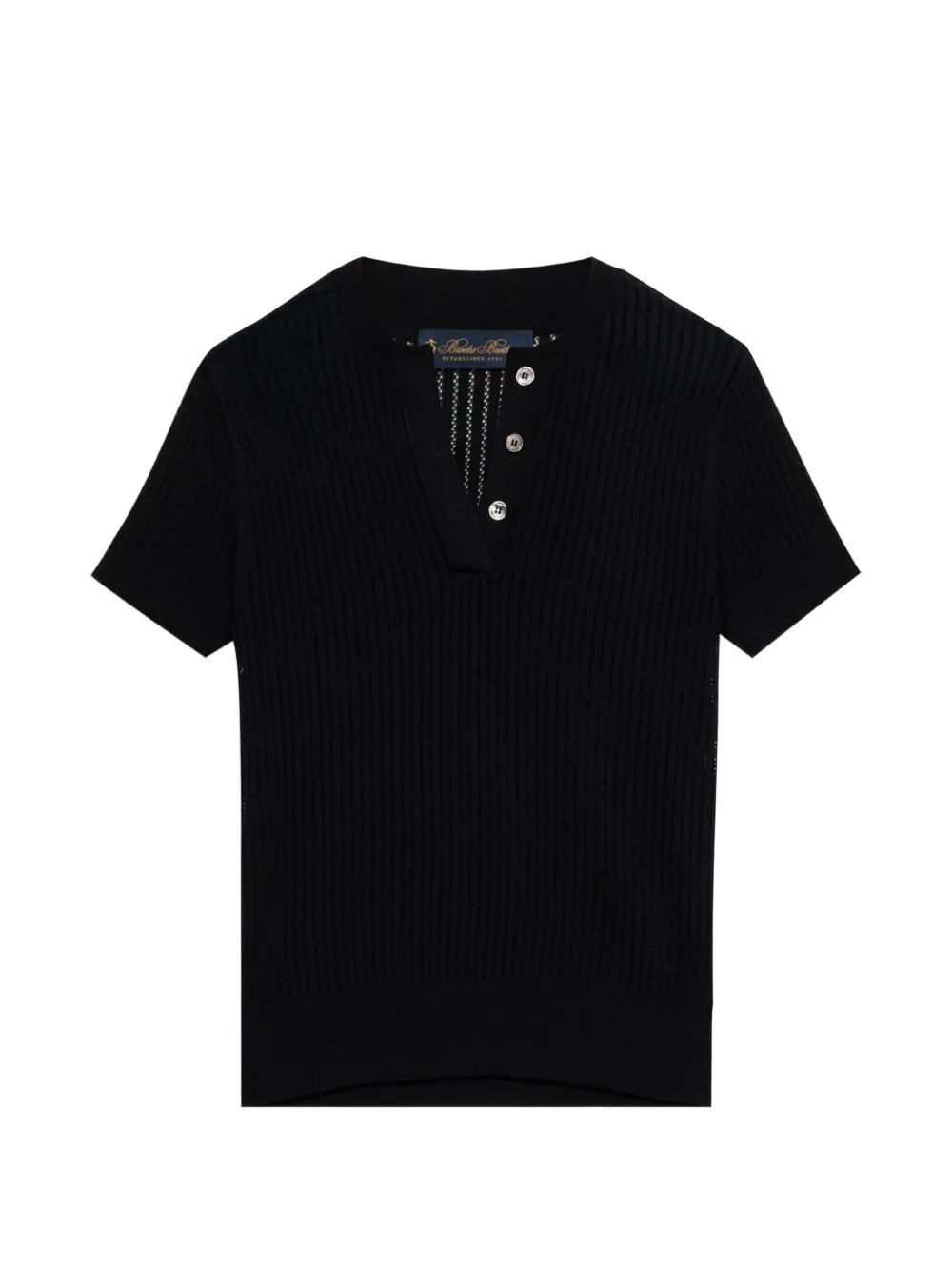 Brooks Brothers pointelle-knit top - Schwarz