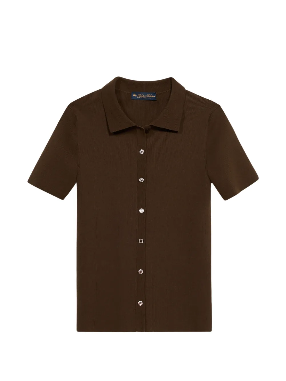 Brooks Brothers rib-knit shirt - Braun