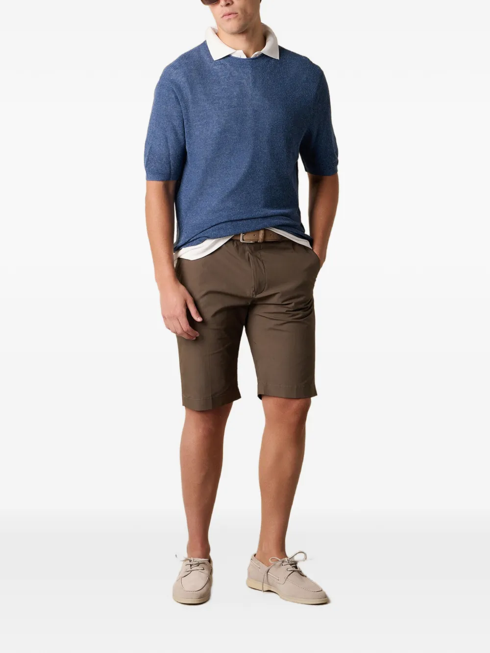 Brooks Brothers Gebreid T-shirt Blauw