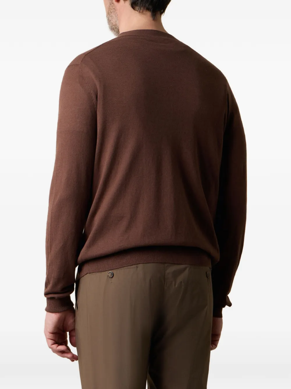 Brooks Brothers Geribbeld vest Bruin