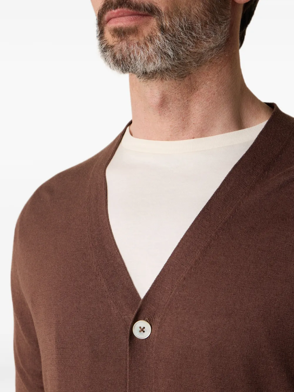 Brooks Brothers Geribbeld vest Bruin