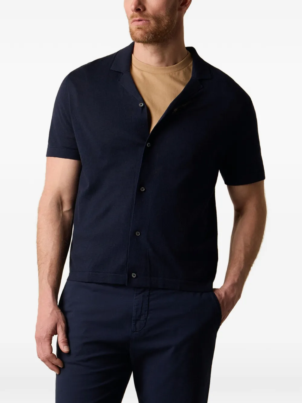 Brooks Brothers Geribbeld overhemd Blauw
