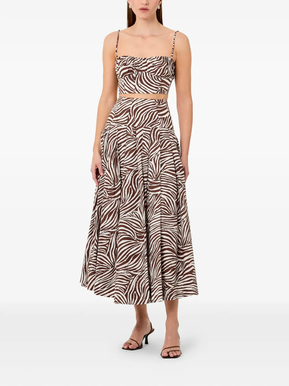 Nicholas Yulia top met print Bruin