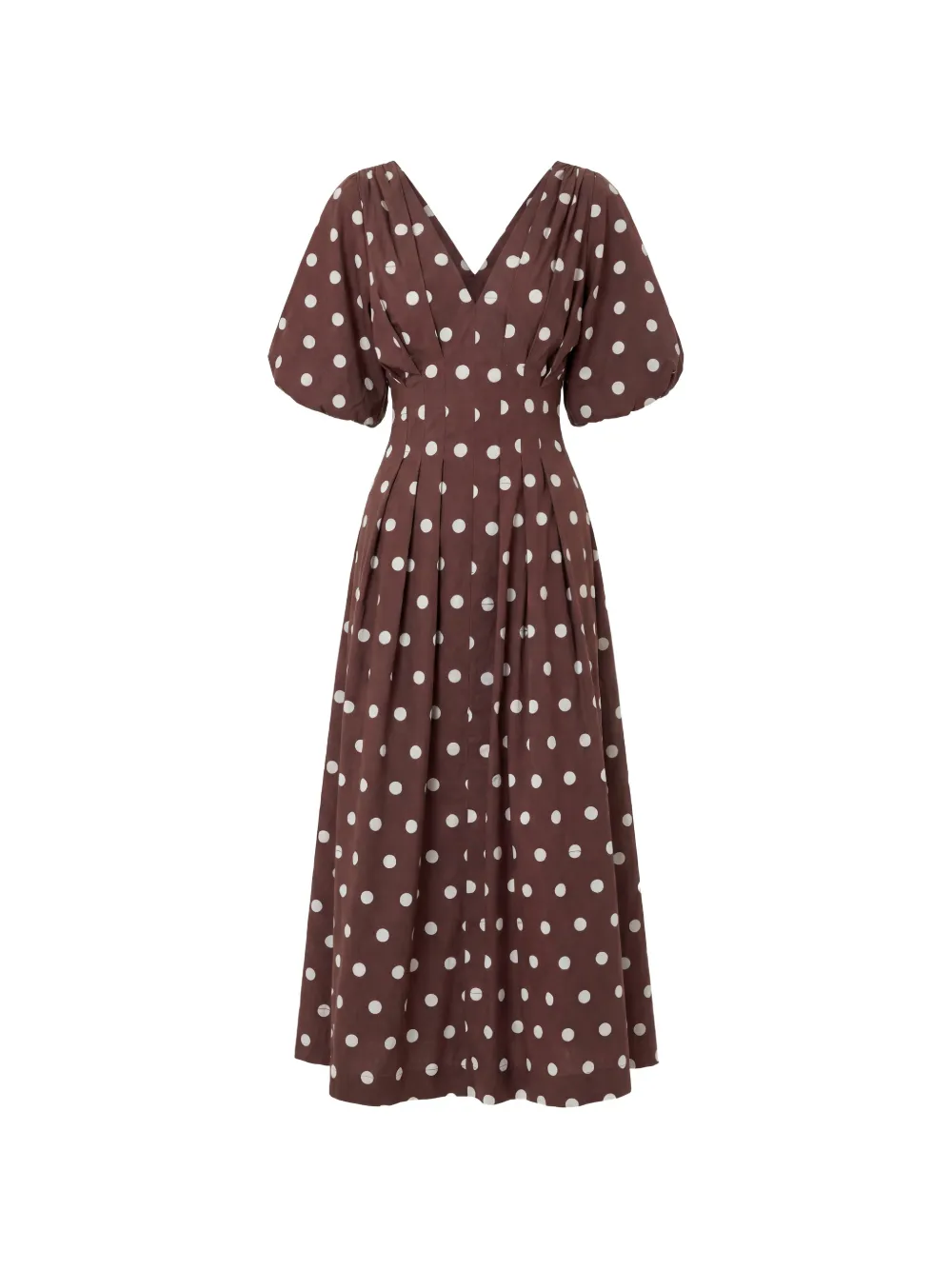 Nicholas Vicky polka-dot maxidress - Brown