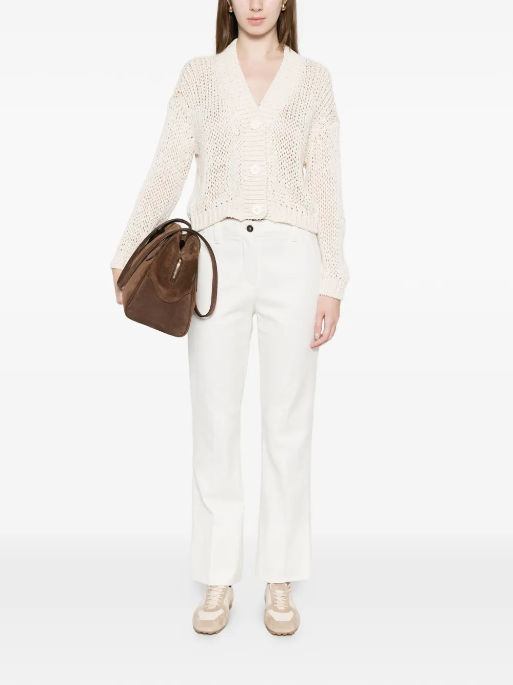  Roberto Collina V-neck Cardigan - Neutrals 