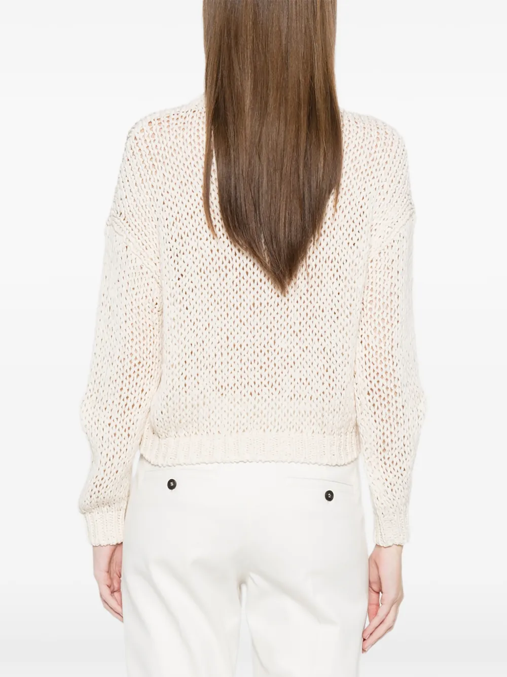 Roberto Collina Vest met V-hals Beige