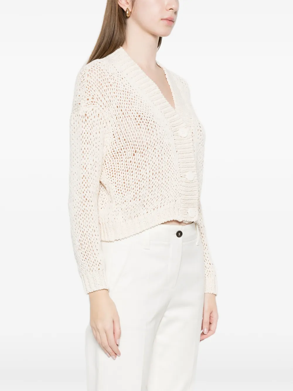  Roberto Collina V-neck Cardigan - Neutrals 