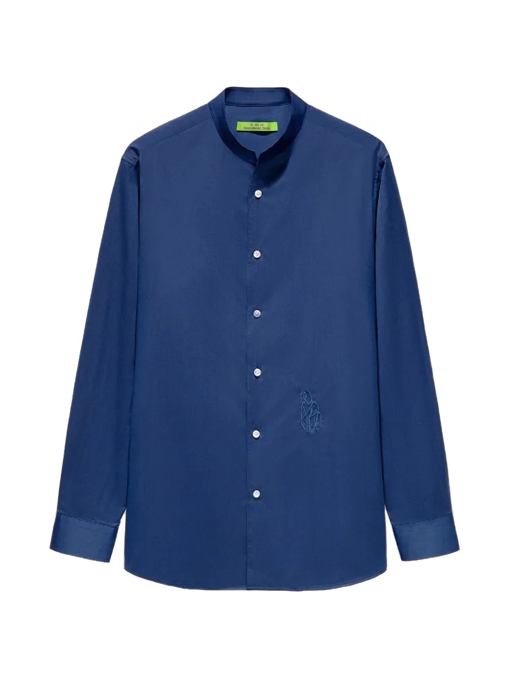 Shanghai Tang horse-embroidered shirt - Blau