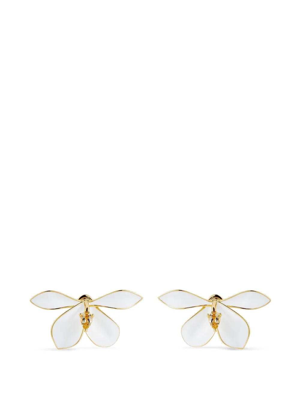 Shanghai Tang Ginger Flower earrings - Oro