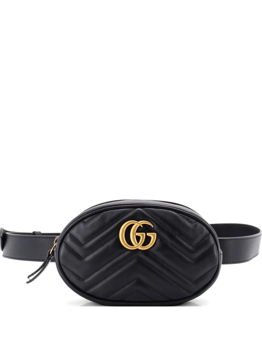 Gucci Pre-Owned Marsupio GG Marmont in pelle matelassé - Nero