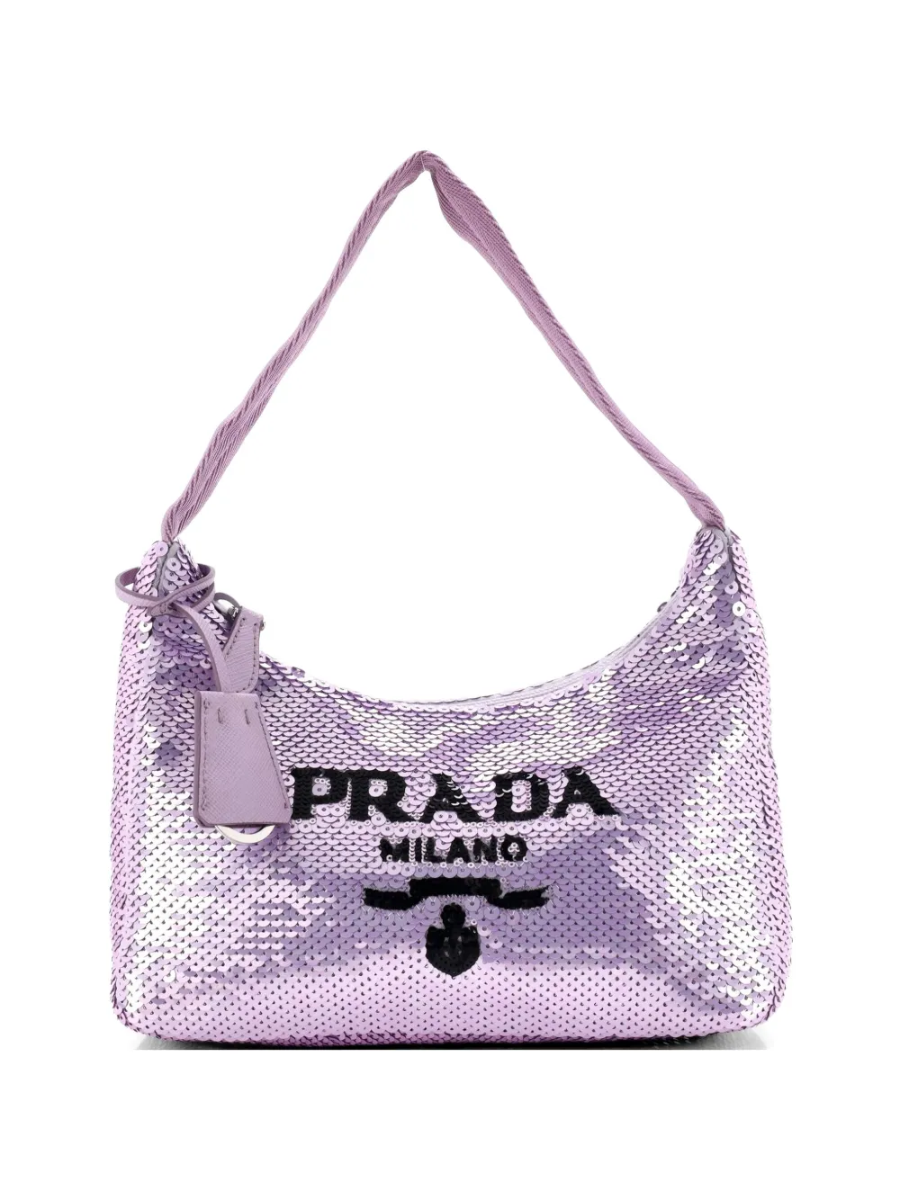 Prada Pre-Owned Borsa passepartout Re-Edition 2000 Mini con paillettes - Viola