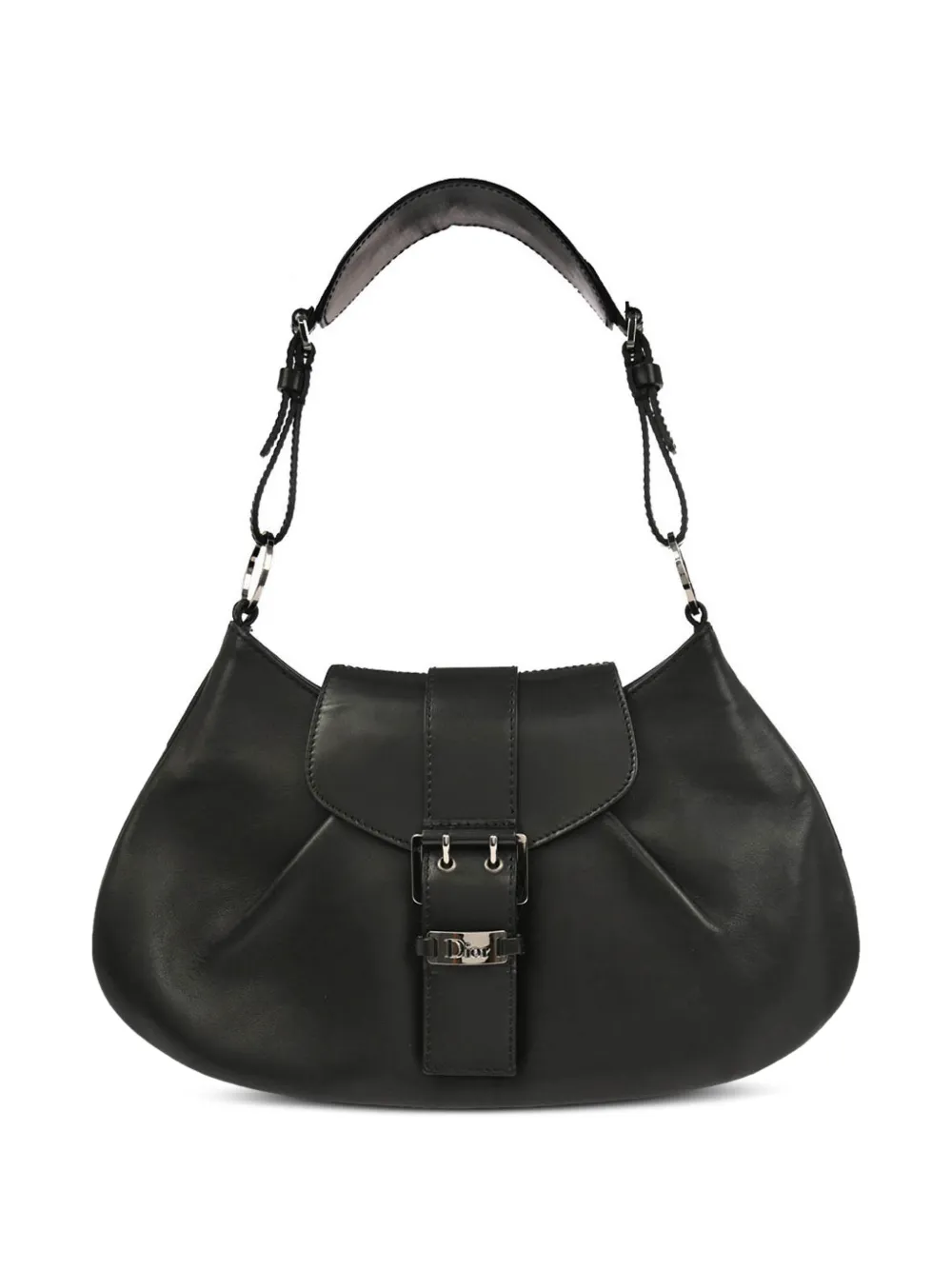 Christian Dior Pre-Owned 2002 buckle leather tote bag - Black