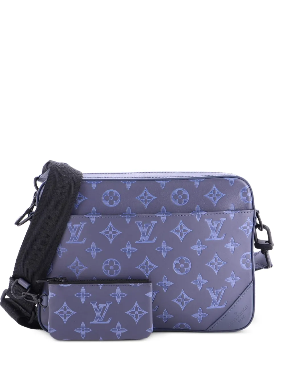Louis Vuitton Pre-Owned Duo Messenger Bag Monogram Shadow Leather crossbody bag - Blau