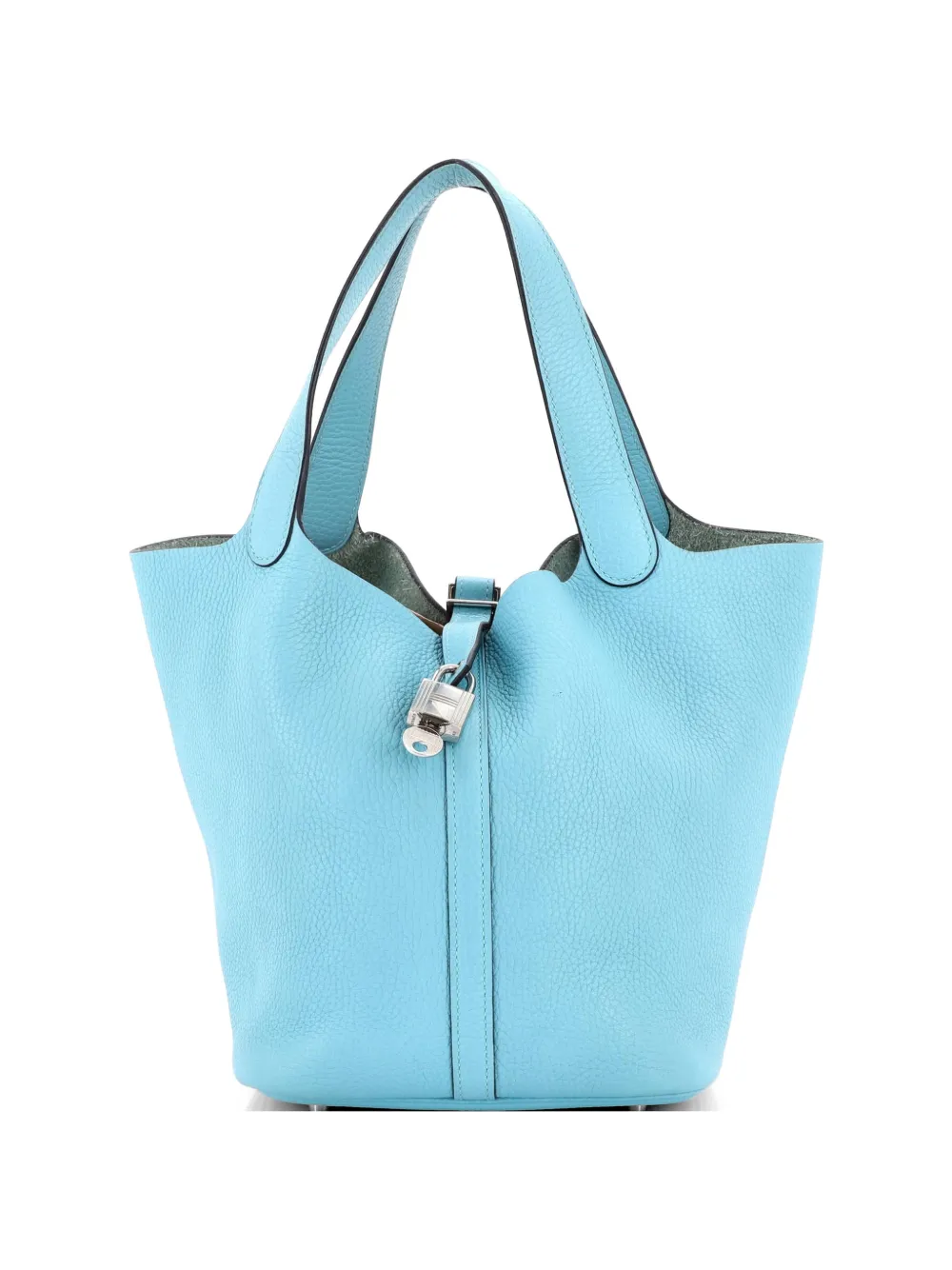 Hermès Pre-Owned Picotin Lock Bag Clemence MM bucket bag - Blu