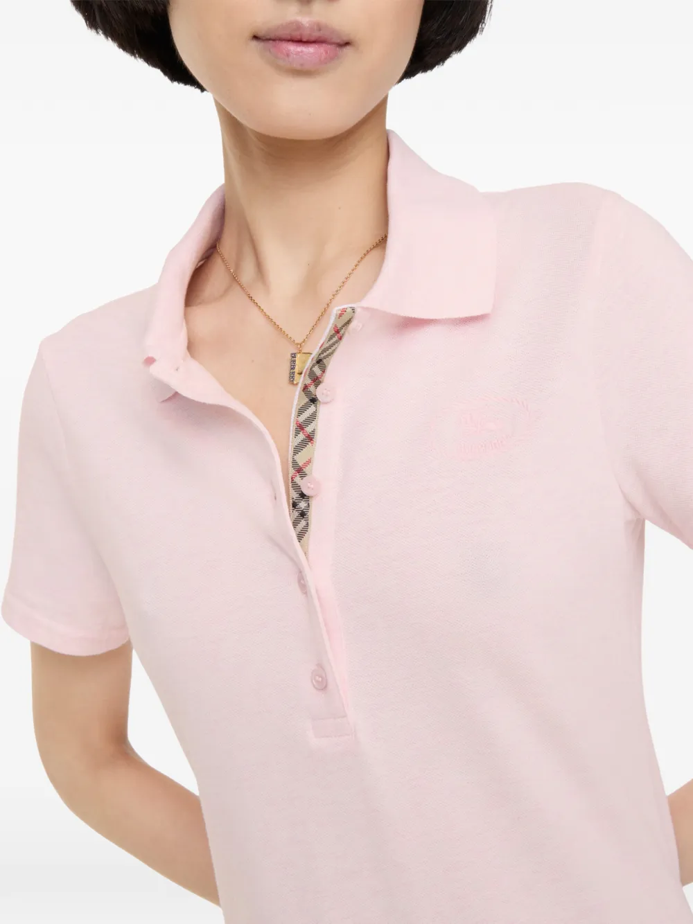 Burberry Katoenen polo blousejurk Roze