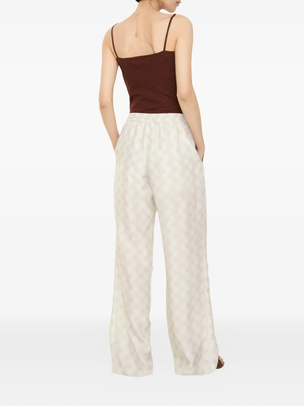 Burberry Knight geruite zijden pyjama Beige