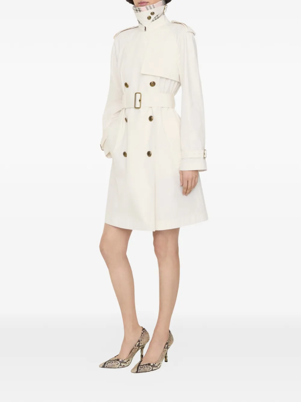 Burberry Halflange lichtgewicht katoenen Belgravia trenchcoat Beige
