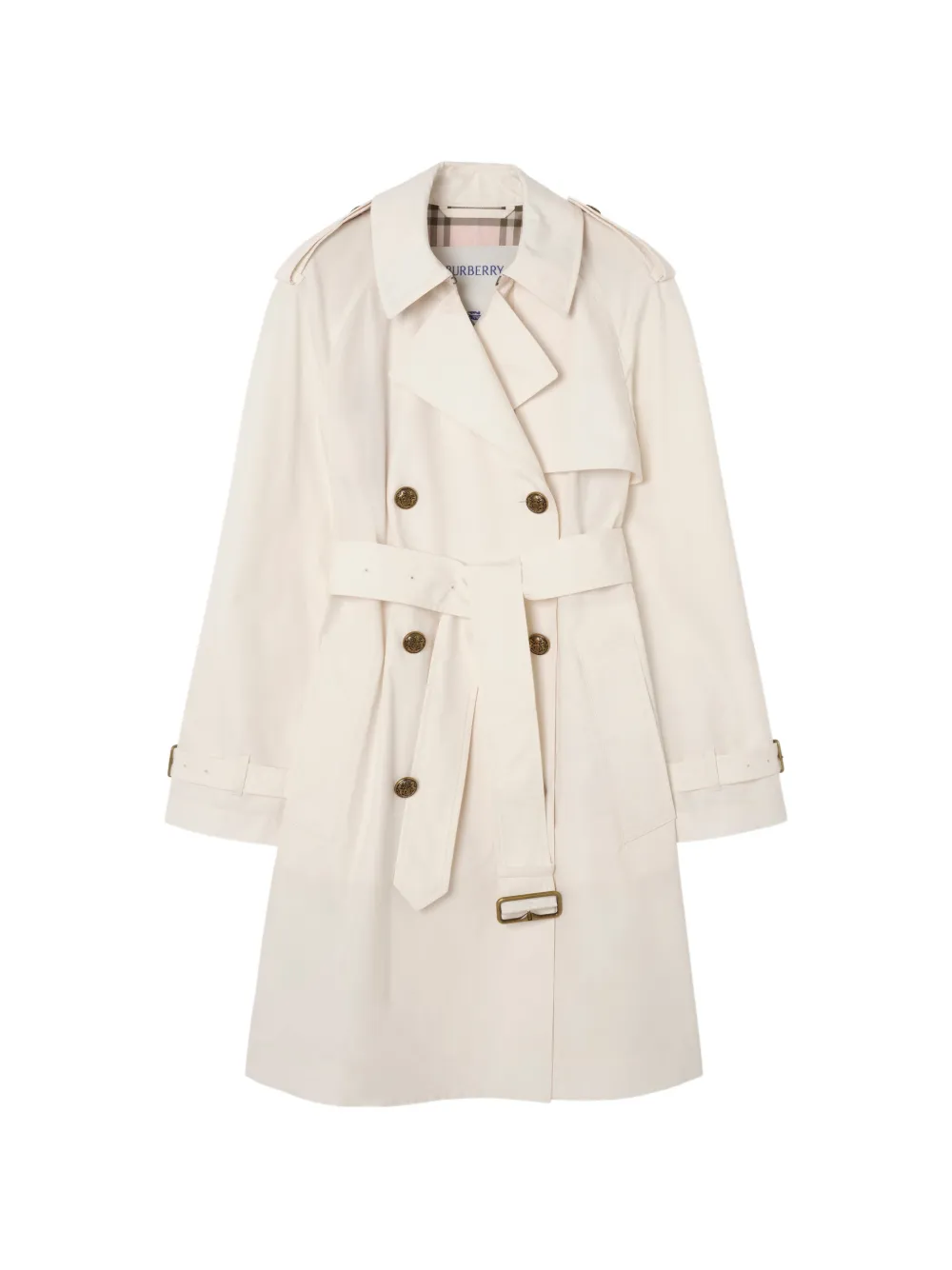 Burberry Trench Belgravia in cotone leggero di media lunghezza - Toni neutri