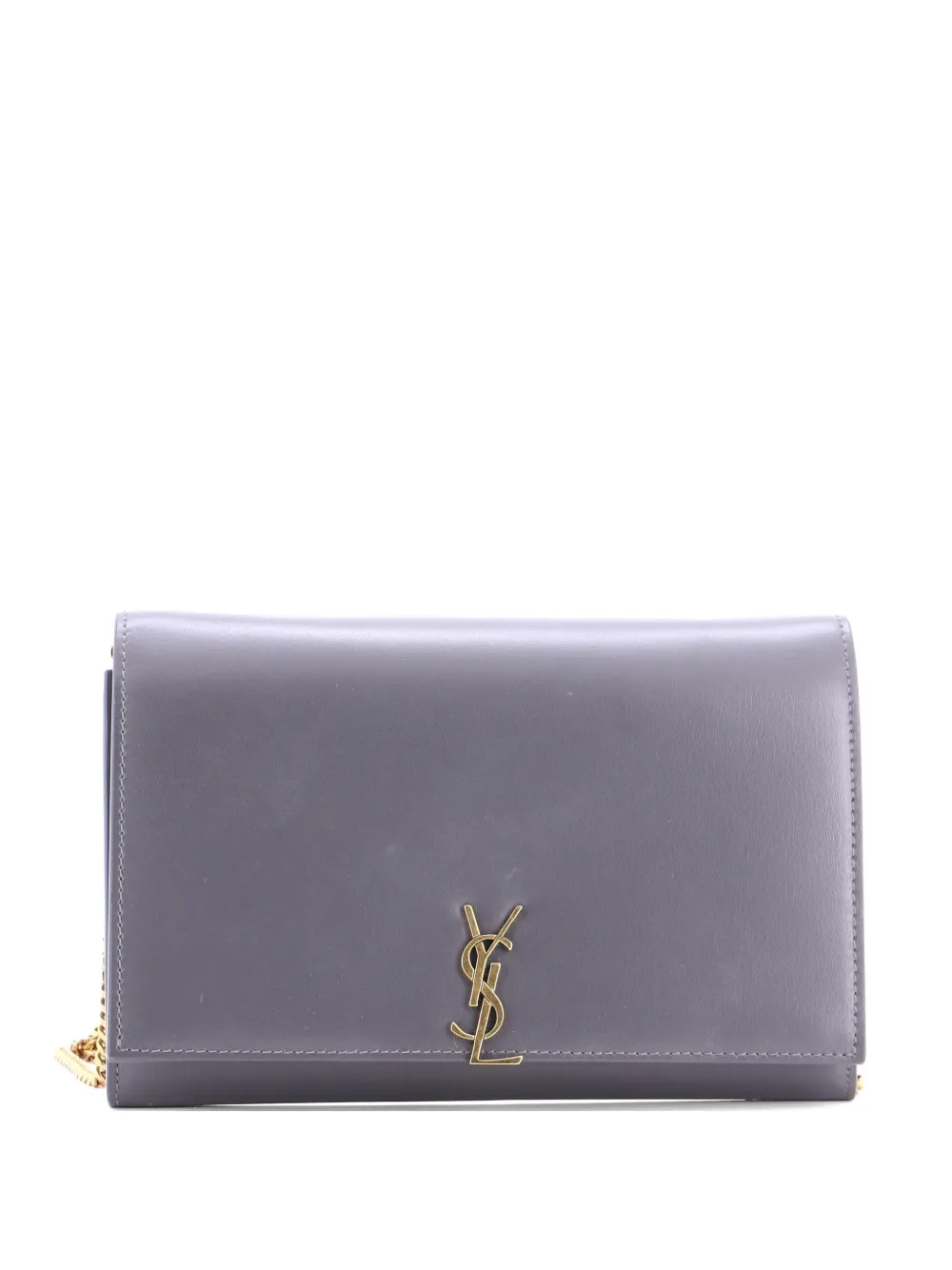 Saint Laurent Pre-Owned Classic Monogram Flap Chain Wallet Leather clutch bag - Grigio