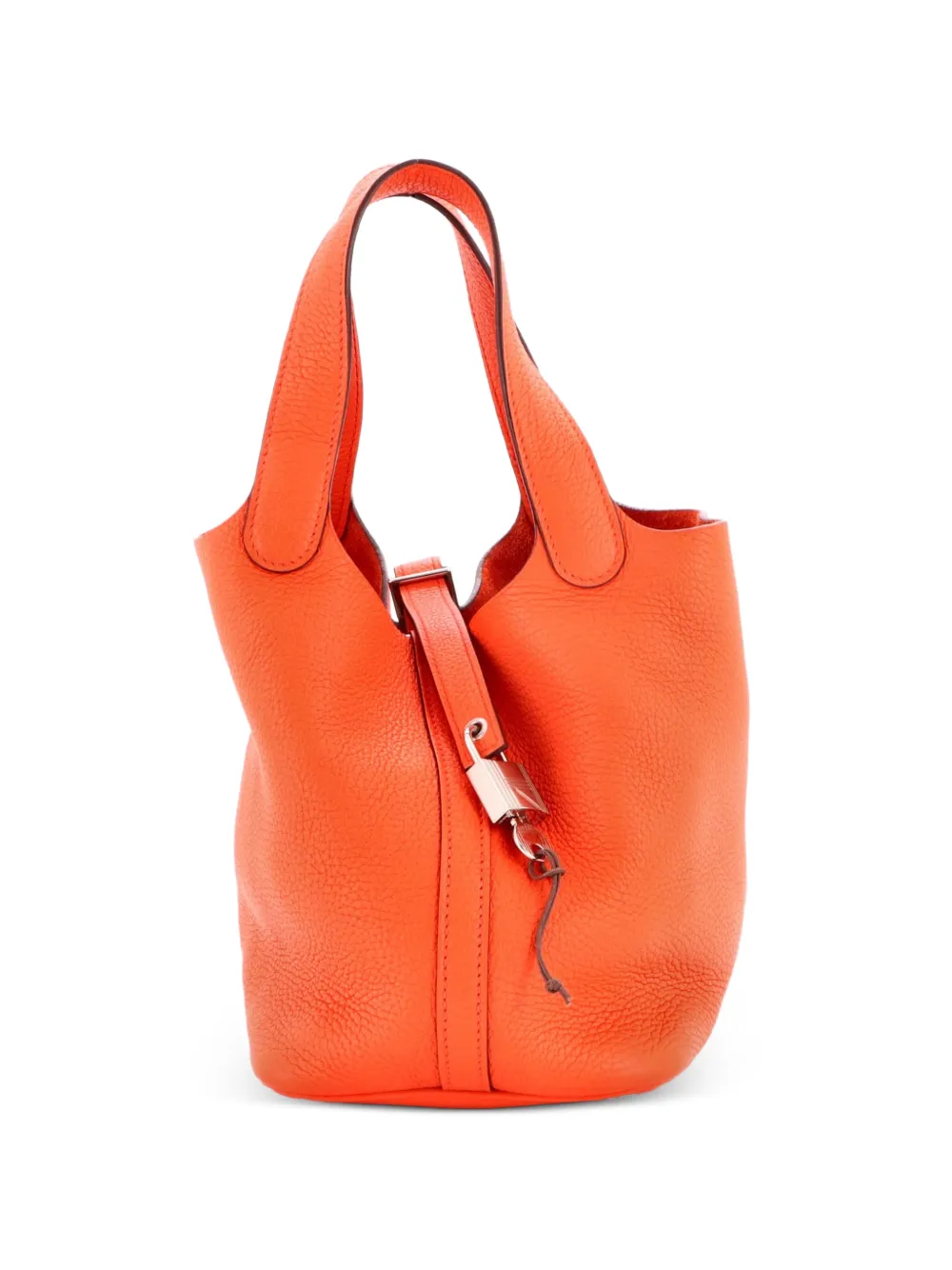 Hermès Pre-Owned Picotin Lock Bag Clemence PM bucket bag - Arancione