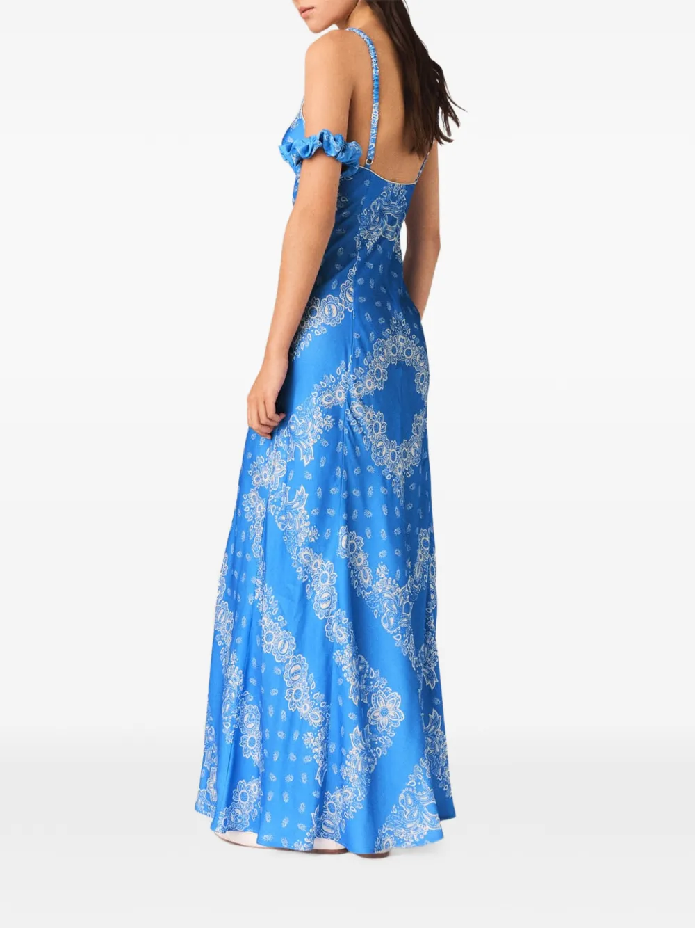 Maje Maxi-jurk met print Blauw