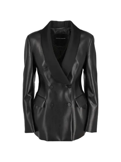 Ermanno Scervino Vintage double-breasted faux-leather jacket