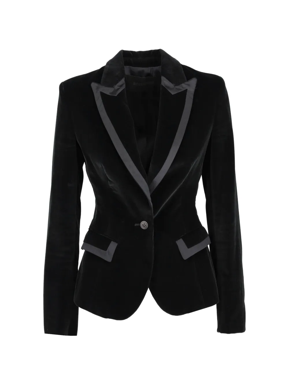 Ermanno Scervino Vintage velvet trim jacket - Schwarz