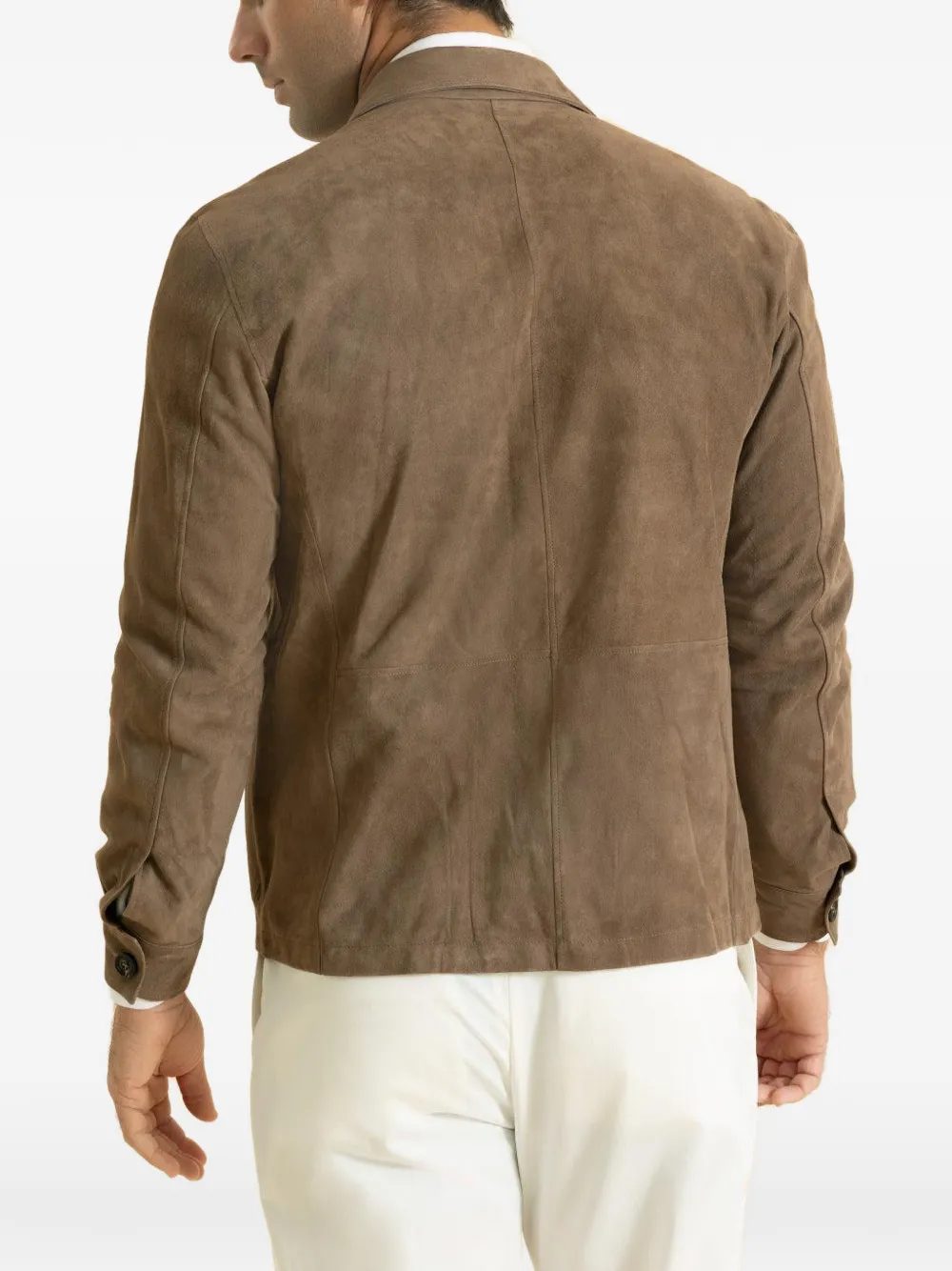 Eleventy Shirtjack met knopen Beige