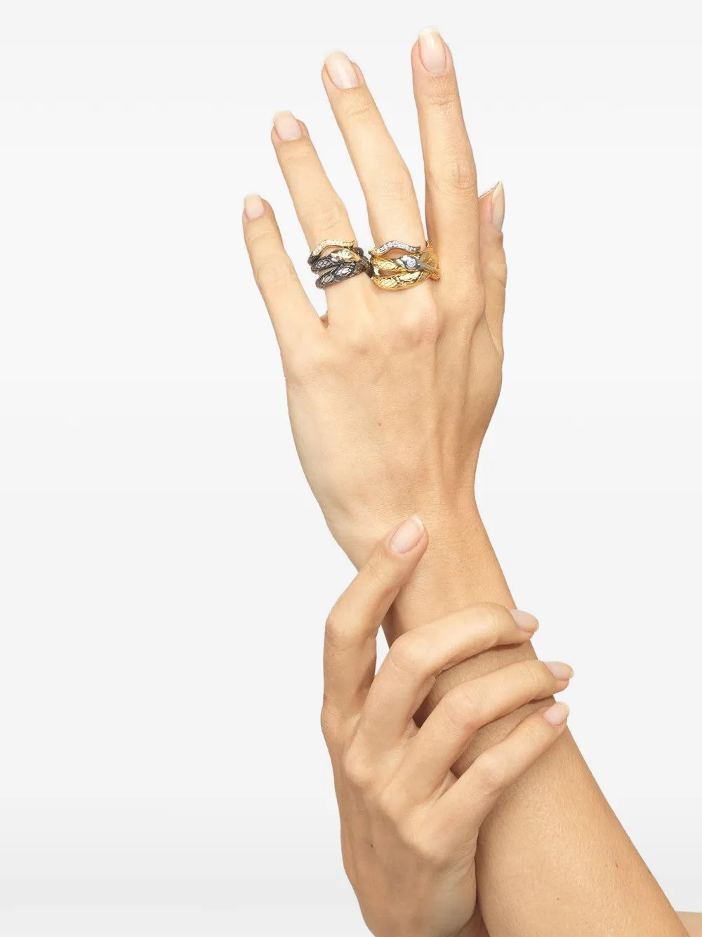  Sorellina Diamond Serpent-design Ring - Gold 